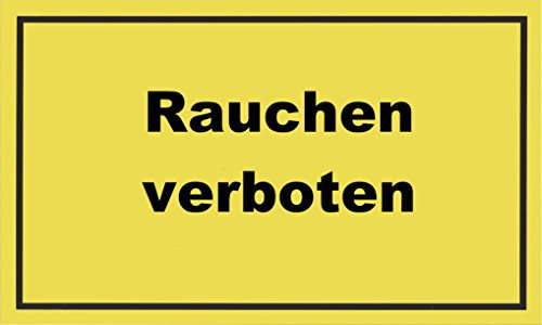 Metafranc Hinweisschild Rauchen verboten - 250 x 150 mm / Beschilderung / Infoschild / Verbotsschild / Rauchverbot / Nicht-Raucher-Bereich / 500080