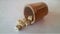 Mini Leder Würfelbecher 5 cm mit 6 Würfeln