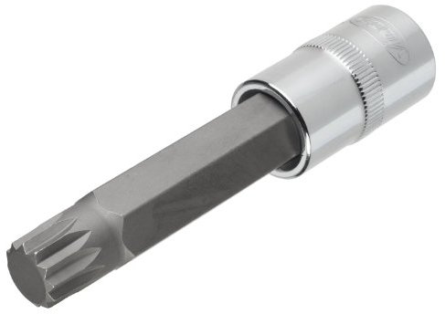 Vigor V2121 Embout de tournevis à dents multiples 12,5 mm XZN M14 100 mm
