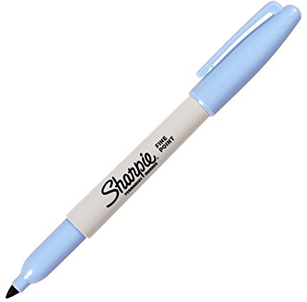 SHARPIE Fine Point Permanent Markers, Sky Blue, 1 Count