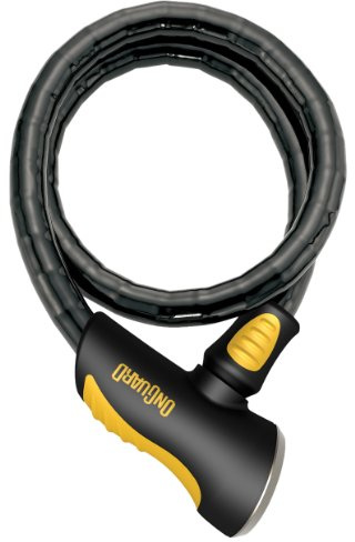 OnGuard Rottweiler 3.25' Armored Key Cable – 100 cm Hardened Steel-Sheathed Cable, X2P Double Bolt Lock, Z-Cylinder Core, Vinyl-Coated Armor, 5 Laser-Cut Keys