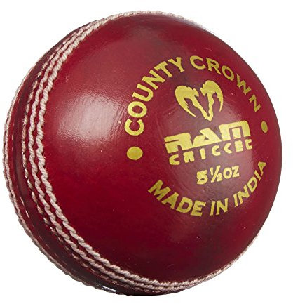 Ram Cricket County Crown Match Cricket Balls - 5.5oz - Red - 6 Pack - Hand-stitched