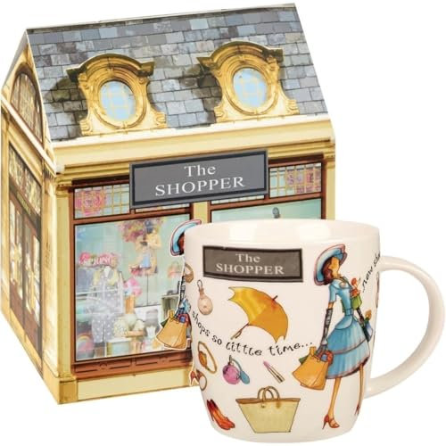 Churchill Edles Porzellan Tasse 400ml 0,298kg Klassiker Multicolor Zuhause Wiederverwendbar Microwave Safe Rund (Round) Trinkbecher