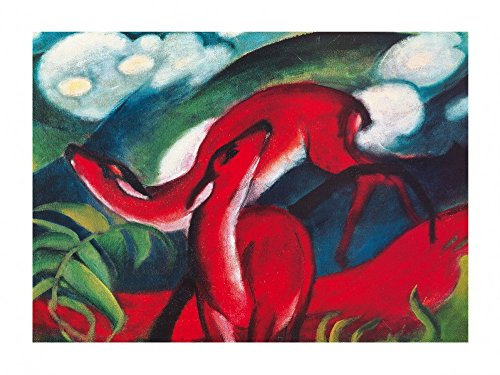 Franz Marc Poster/Kunstdruck The red Deer 80 x 60 cm