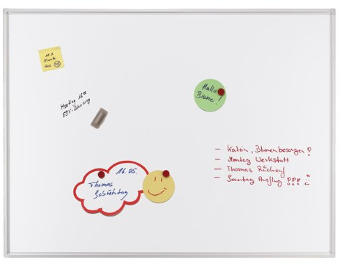 Franken SC4109 Schreibtafel (magnethaftend, Alurahmen mit Ablageleiste, 150 x 100 cm) schutzlackiert