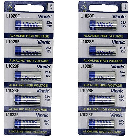 10x Pila Alcalina Pilas 23A 12V L1028 MN21 A23 LRV08 LR23 Mando y Multiuso 2665