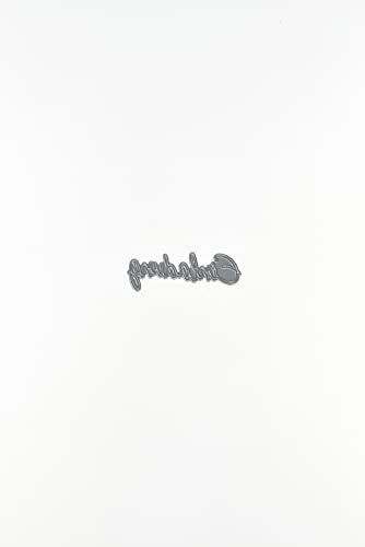 Rayher Stanzschablone Einladung, 8 x 2,9 cm, für Papiergestaltung, Kartengestaltung, Scrapbooking und vieles mehr, Prägeschablone, Stahl, 60578000, Silber