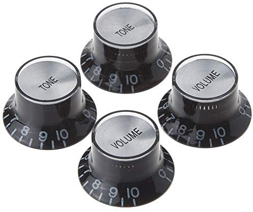 Gibson Gear PRMK-010 Top Hat Style schwarz mit Silber Metal Inlay