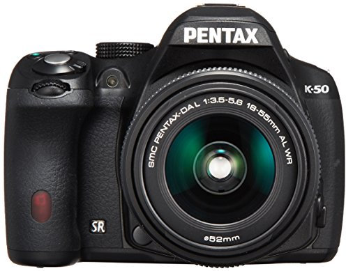 Digitale Spiegelreflexkamera Pentax K-50 inkl. DAL 18-55 WR 16 Mio. Pixel Schwarz Full HD Video, Spritzwassergeschützt,
