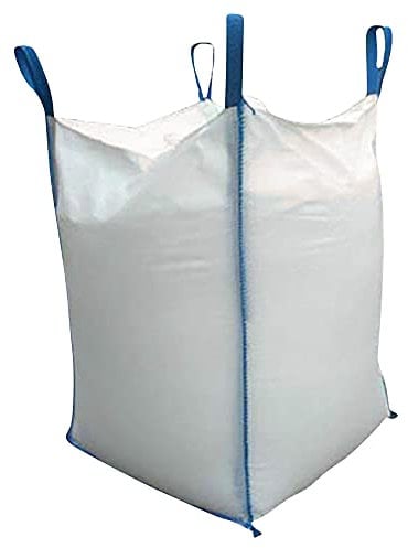 NOOR Transportsack Big Bag 90x90x165cm, 1000g Kapazität I Wiederverwendbarer, weißer Containersack für Baustellen mit Feuchtigkeitsschutz