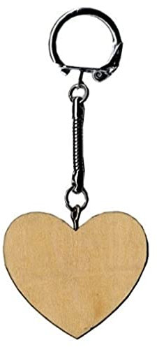 Artemio Coeur à Décorer Porte Clé, Bois, Beige, 4,5 x 0,5 x 10 cm 14001482