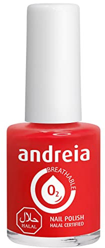 Andreia Halal Breathable Nail Polish Varnish - Water Permeable - B15 Red 10.5 ml
