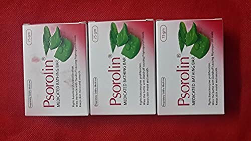 PSOROLIN Medicated Soap - 3 pieces | For PSORIASIS VITILIGO DERMATITIS ECZEMA by JRK Sidha