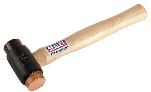 Sealey Crf25 Copper/Rawhide Faced Hammer 2.25Lb Hickory Shaft