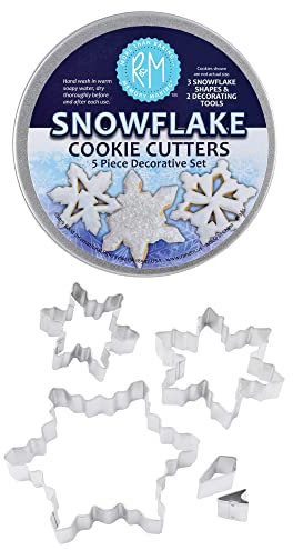 R&M International Lot de 5 emporte-pièces en forme de flocon de neige