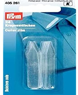 PRYM 405261 Kragenstäbchen transparent 10 x 55 mm, 24 Stück