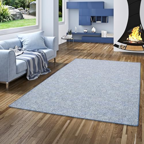 Snapstyle Schlingen Teppich Memory Blau Meliert in 24 Größen