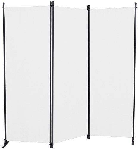 Angerer Freizeitmöbel GmbH Paravent - Raumteiler & Raumtrenner Sichtschutz - Outdoor Paravent für Windschutz & Schatten auf Balkon (3-teilig, PE weiß)