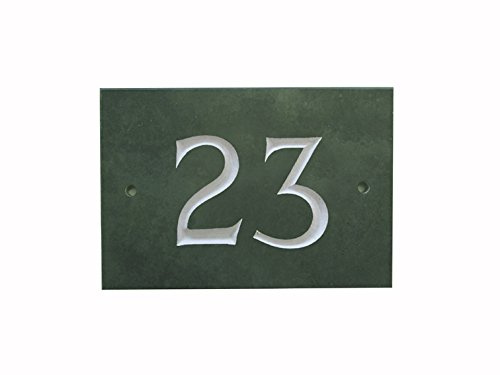 Green Slate House Number (1-99) (No 23)