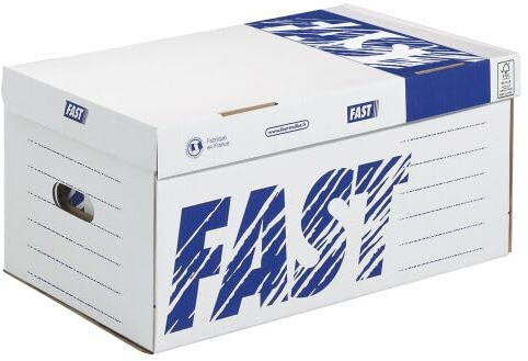 FAST Archiv-Klappdeckelbox Standard Container, aus Wellpappe VE = 10