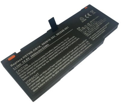 Li-Ion 14,80V 3600mAh Batterie pour HP 592910-351, 593548-001, HSTNN-OB1K, LF246AA