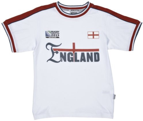 Rugby World Cup 2011 Boy's England Tee Shirt - White, Junior Small