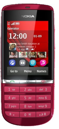 Nokia Asha 300 Sim Free Mobile Phone - Red