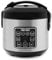 Aroma 8 tazas de acero inoxidable Cool Touch Digital arroz/multicooker/vapor de alimentos, color negro