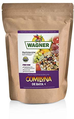 HappyBird | Comilona de Baya - Frucht- & Beerenmix für Papageien, Trockenfrüchte-Snack | Ergänzungsfutter, Futtermix ohne Zusatzstoffe | 2,5 kg
