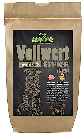 Schecker Trockenfutter - VOLLWERT Senior - Light - getreidefrei - Keine Konservierungsstoffe - Hundefutter - 6 kg