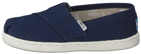 TOMS Niños Azul Marino Tela Tiny Classic Espadrilles-UK 5 Niños