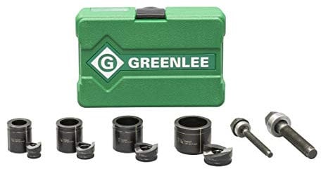 Greenlee 7235BB Slug-Buster 1/2 - 1-1/4 Manual Knockout Set for Use with KRW-1 High-Leverage Ratchet Wrench, Hole Punching Knockout Kit