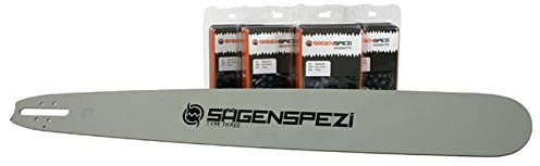 75cm Sägenspezi Schwert-Set Solid Laser mit 4 Vollmeißelketten .404 91TG 1,6mm passend für Stihl 08 S 08S