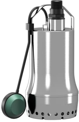 Wilo-Drain TSW 32/11-A, Schmutzwasser Tauchpumpe aus Edelstahl zur Förderung von leicht verschmutztem Wasser aus Kellern, Behältern, Teichen, Brunnen, Kabellänge 10m, max. 13400l/h, max. 1,1 bar, 600W