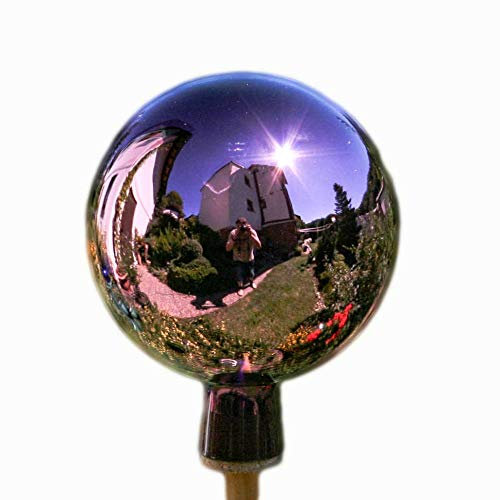 Lauschaer Glaskunst Thüringer Rosenkugel - 12 cm - Violett