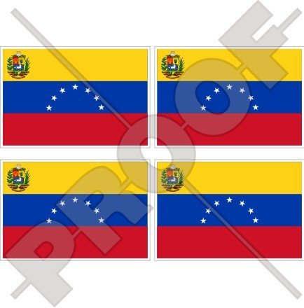 Venezuela Ehemalige Flagge (7 Star) Venezolanischen. Südamerika 5,1 cm (50 mm) Vinyl bumper-helmet Sticker, Aufkleber X4