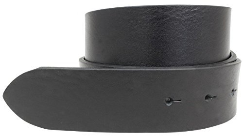 Wechselgürtel aus Vollrindleder ohne Schnalle 4 cm | Druckknopf-Gürtel für Damen Herren 40mm | Leder-Gürtel 4cm | Schwarz 100cm