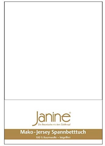 Janine Spannbetttuch 5007 Mako Jersey 180/200 bis 200/200 cm weiß Fb. 10