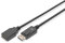 DIGITUS Câble d'extension DisplayPort - DP 1.2 - mâle/femelle - 2.0m - UHD 4K/60Hz - avec verrouillage - Compatible avec moniteur, carte graphique de jeu - Noir