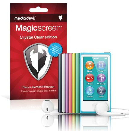 MediaDevil Protector de Pantalla para iPod Nano 7G / 7th Gen. (2012) - Edición Crystal Clear - (2 Protectores)
