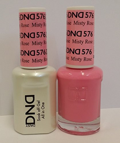 DND DAISY DUO (GEL POLISH & MATCHING NAIL LACQUER) - 576 - MISTY ROSE 15ML BOTTLES