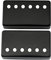 Musiclily 52mm Metall Pickup Covers Tonabnehmerkappe für Humbucker E-Gitarre Stegposition, Schwarz(2 Stück)