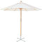 Makita Parasol rond en bois avec serviette en coton, diamètre 300 cm, poteau diamètre 40 mm.