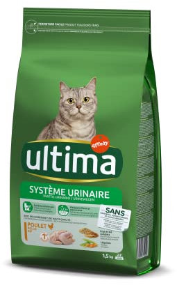 Ultima Croquettes pour Chat Protection Système Urinaire Poulet et Riz, 1,5kg