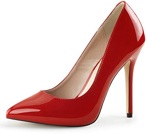 Higher Heels PleaserUSA Pumps Amuse-20 Lack rot Gr.43