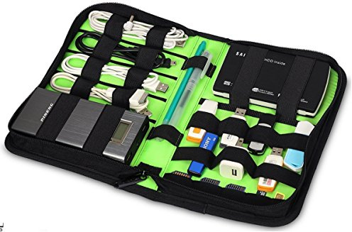 Austuccio/Case/Borsa/porta hard diskNylon Fabric Storage Holder/Wallet/Case/Bag/Organizer for USB Flash Drives/Thumb Drives/Pen Drives/Jump Drives & HDD/Power Bank/SD Card/Ipod/Cell Phone
