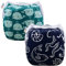 ALVA baby schwimmen windeln & one size wiederverwendbarer einstellbar 2st sw18-21 2 stück glücklich delphin und fische