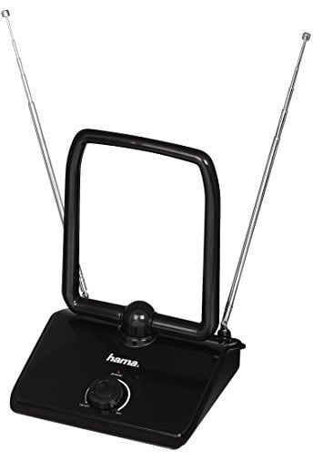 Hama DVB-T/DVB-T2 Zimmerantenne, 40 dB Verstärkung, schwarz
