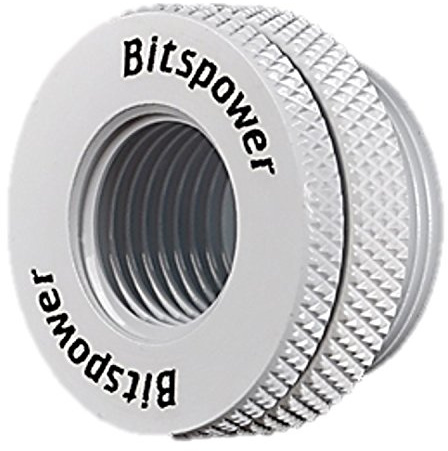 BitsPower Gehäusedurchführung Anschluss gerade G1/4 Zoll IG Auf G1/4 Zoll IG - weiß