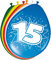 Folat 08217 - Zahlenballons/Ballon mit Zahl 16-12 / 30 cm - 8 STK.